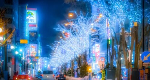 札幌駅前通りのイルミネーション
