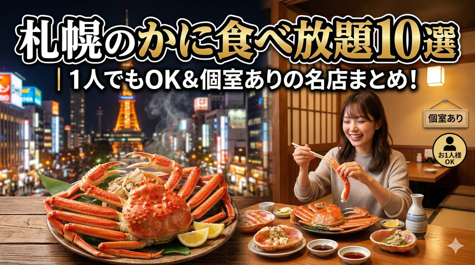 カニ食べ放題のアイキャッチ画像